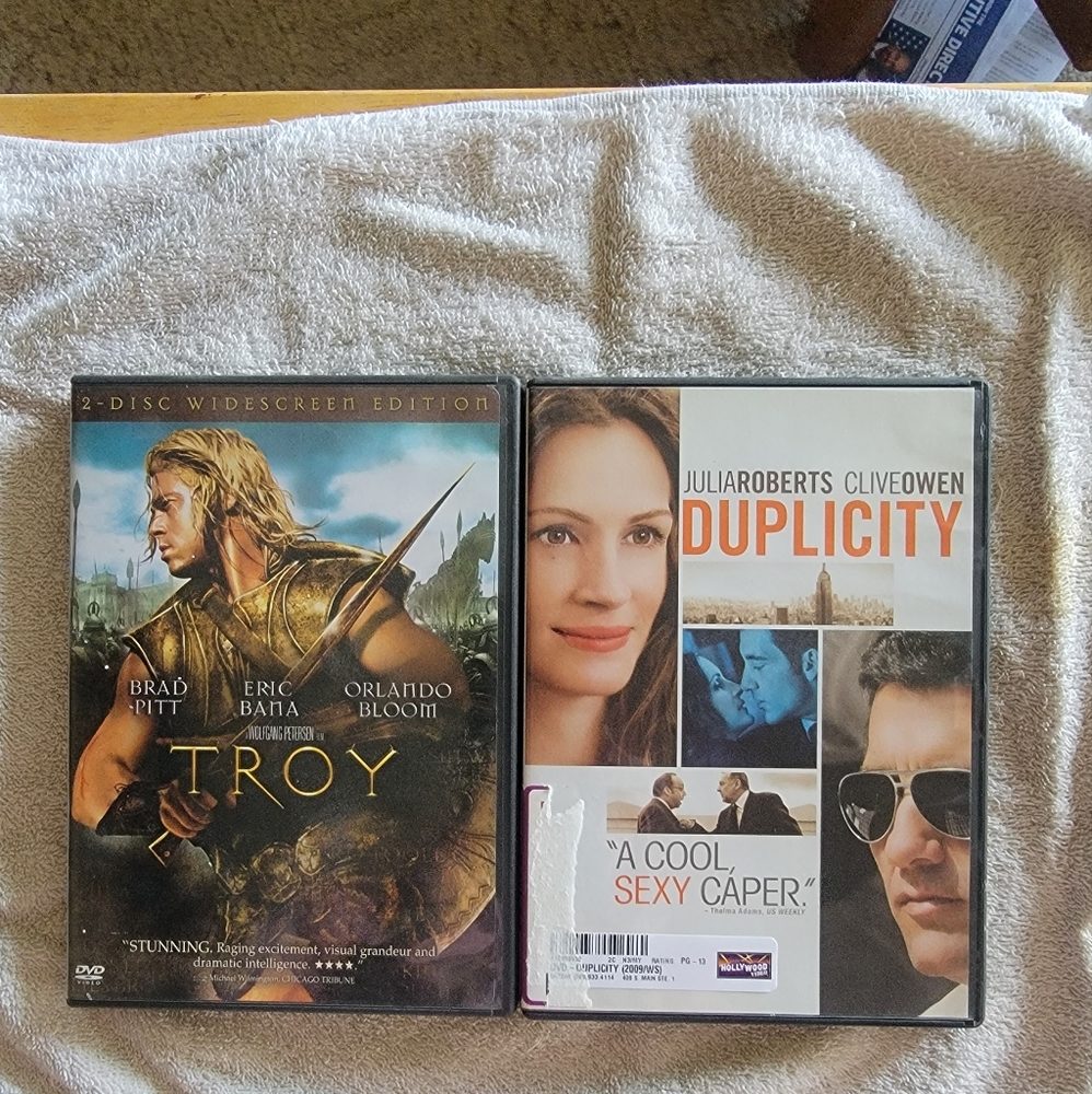Troy and Duplicity DVD Set